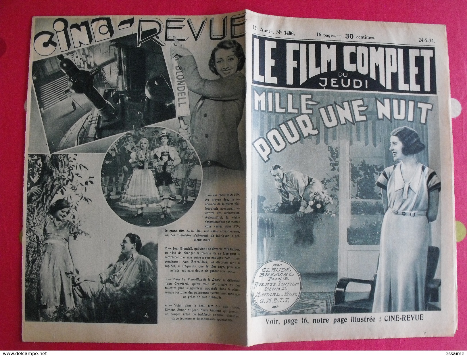 10 revues "le film complet" 1934. douglas fairbanks nancy carroll jean murat liane haid florelle harry baur mary astor