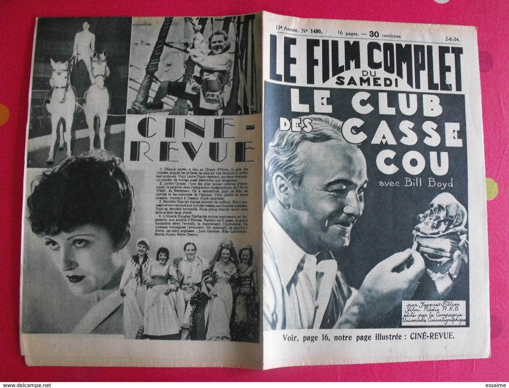 10 revues "le film complet" 1934. douglas fairbanks nancy carroll jean murat liane haid florelle harry baur mary astor