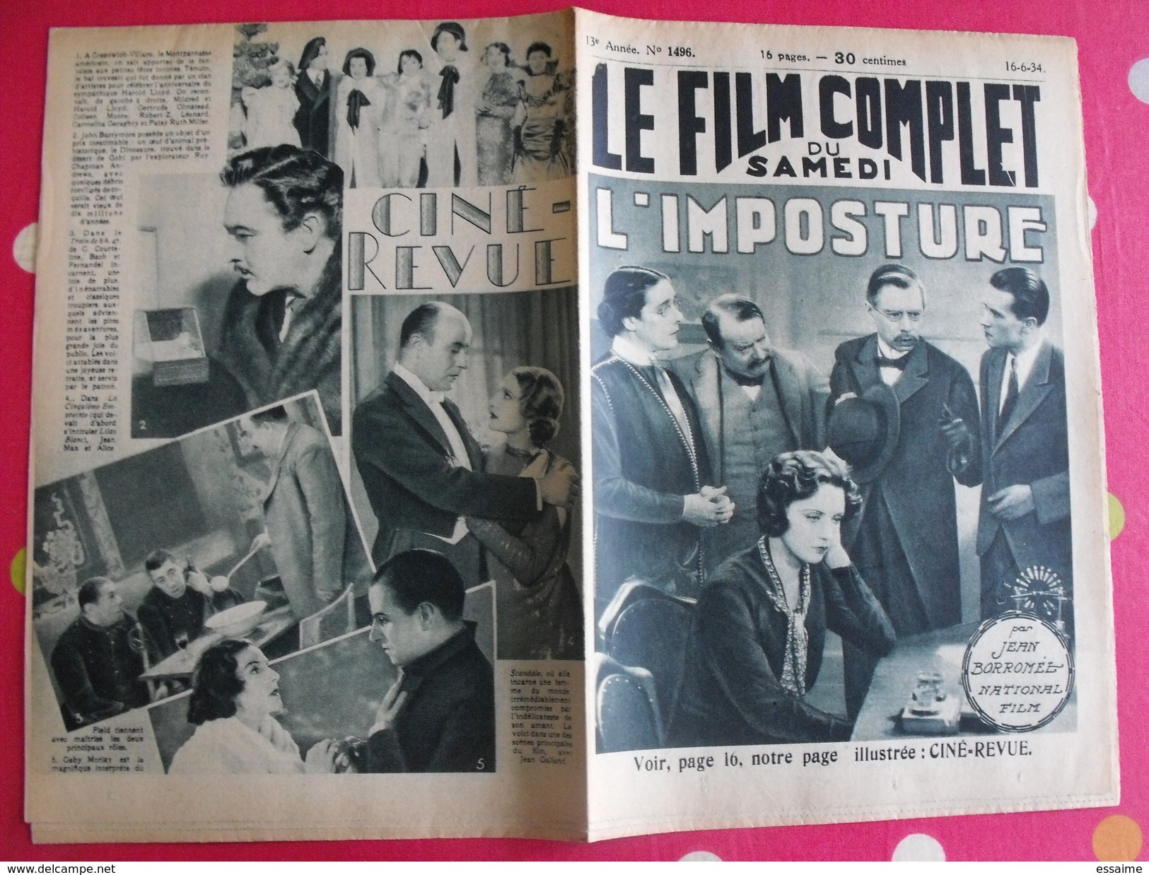 8 Revues "le Film Complet" 1934. Marie Bell Georges Carpentier Arlette Marchal Spinelly Raimu Hepburn Gloria Swanson - Cinéma/Télévision
