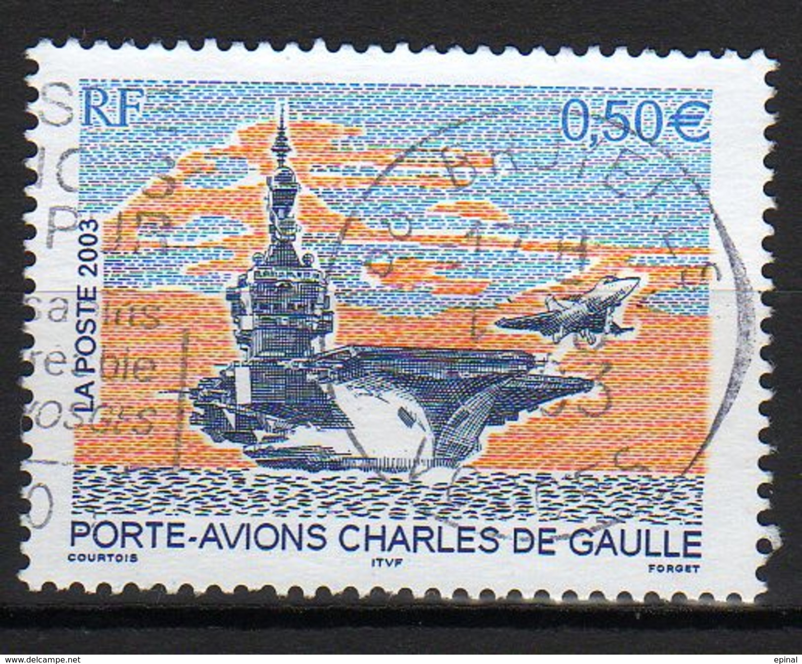 FRANCE : N° 3557 Oblitéré "TàD Rond" (Porte-avions Charles De Gaulle) - PRIX FIXE - - Oblitérés