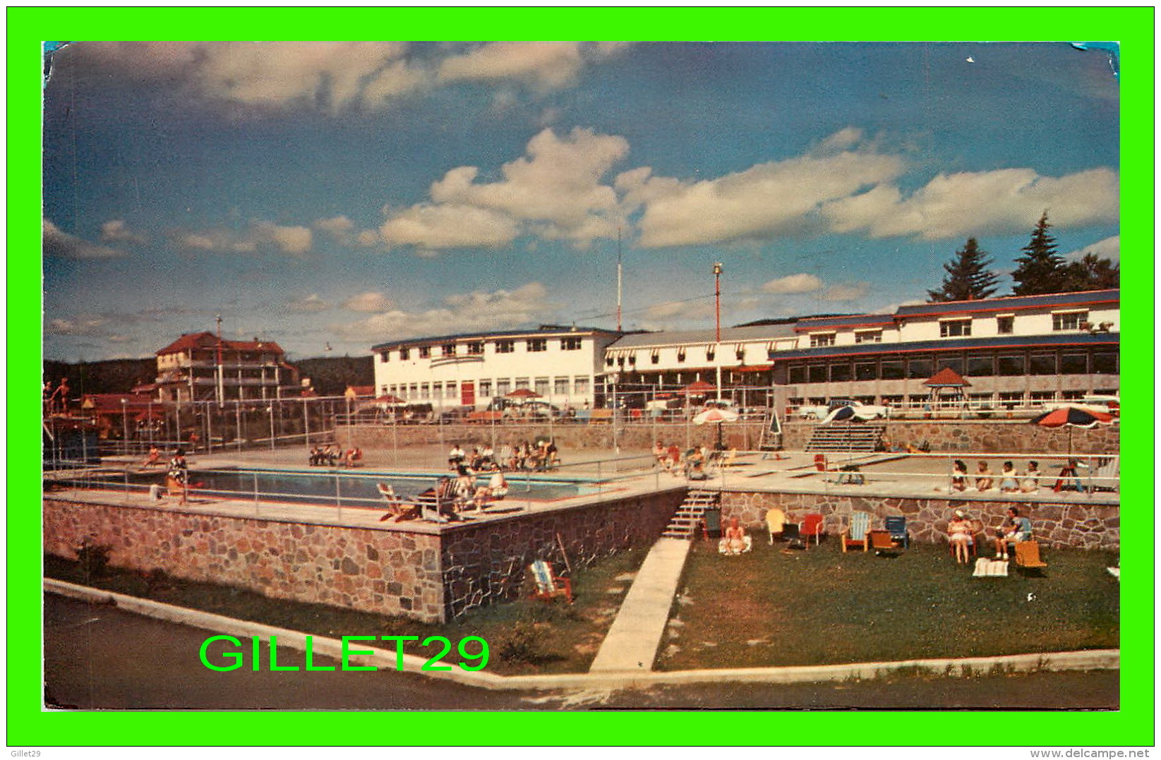 ST-DONAT, QUÉBEC - MANOIR DES LAURENTIDES - PISCINE ANIMÉE - CIRCULÉE EN 1986 - CARLE'S - - Autres & Non Classés