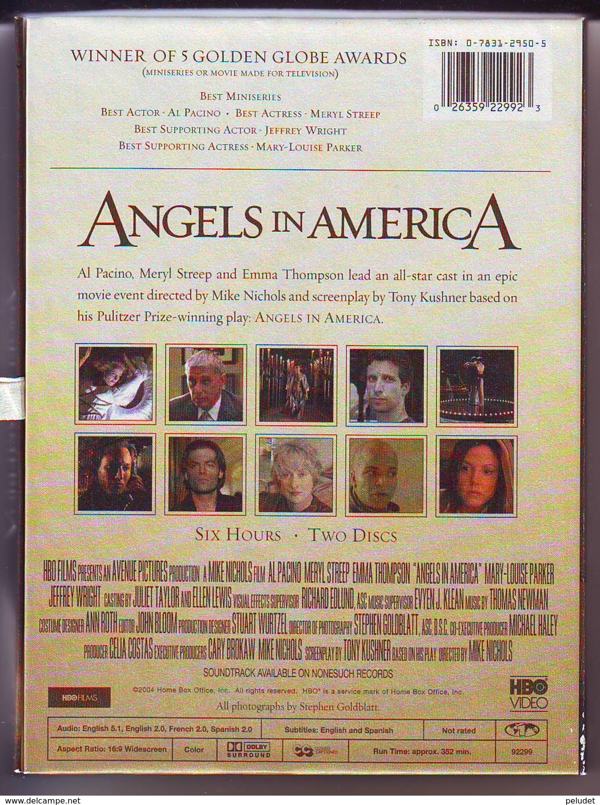 ANGELS IN AMERICA - 2 DVD (usado) - Series Y Programas De TV