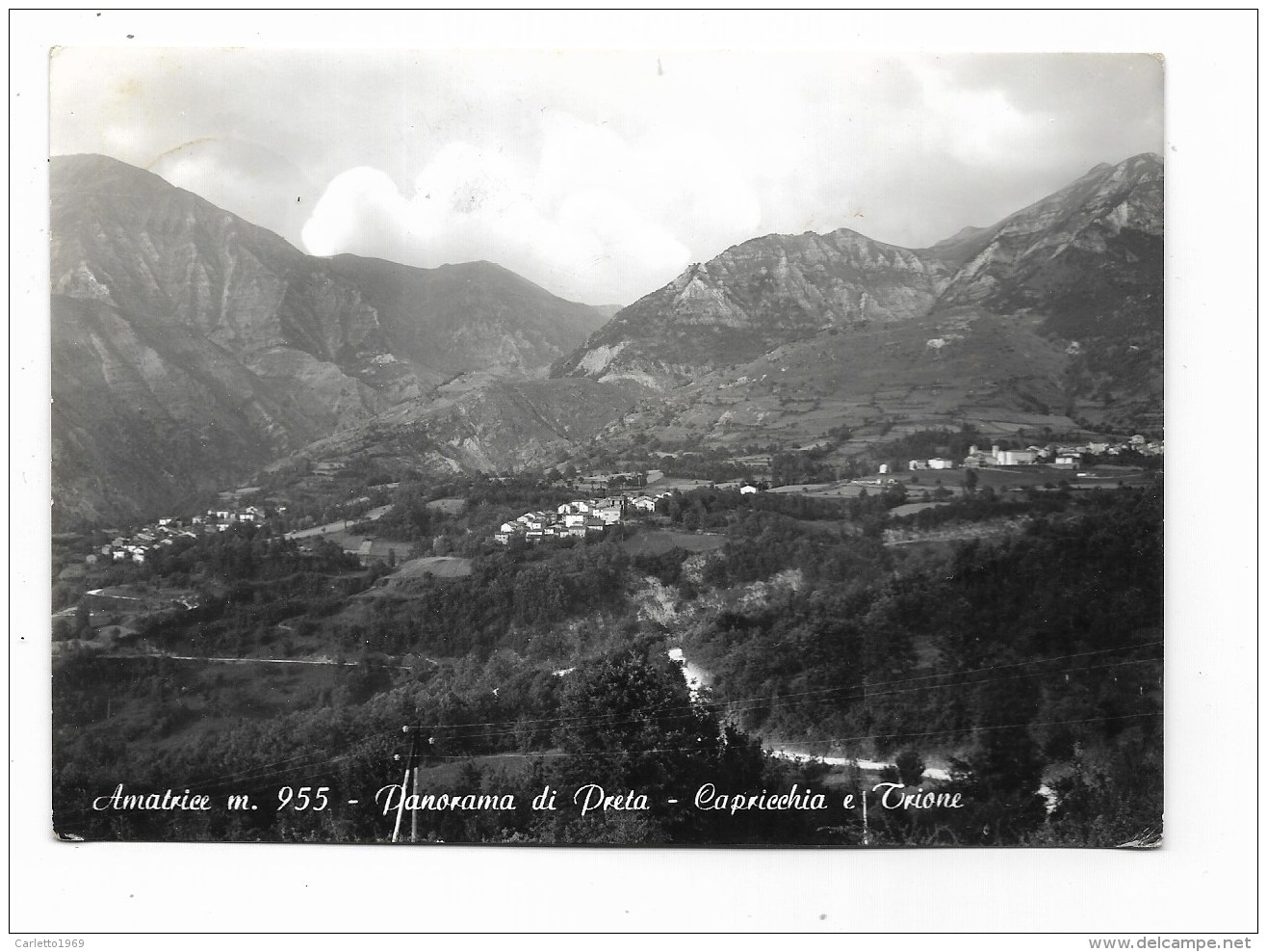 AMATRICE - PANORAMA DI PRETA - CAPRICCHIA E PRIONE   VIAGGIATA  FG - Rieti