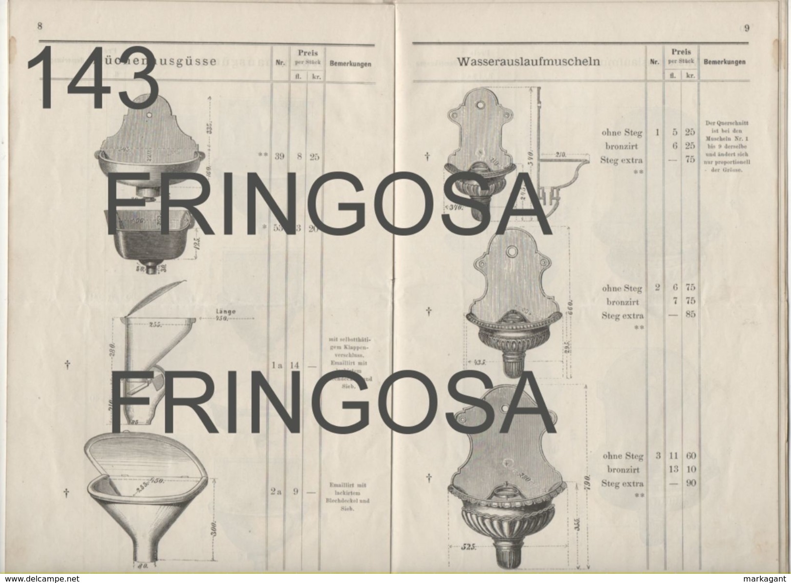 PREIS - COURANT: R. PH. WAAGNER/emaillirte Waaren 1886? - Catálogos