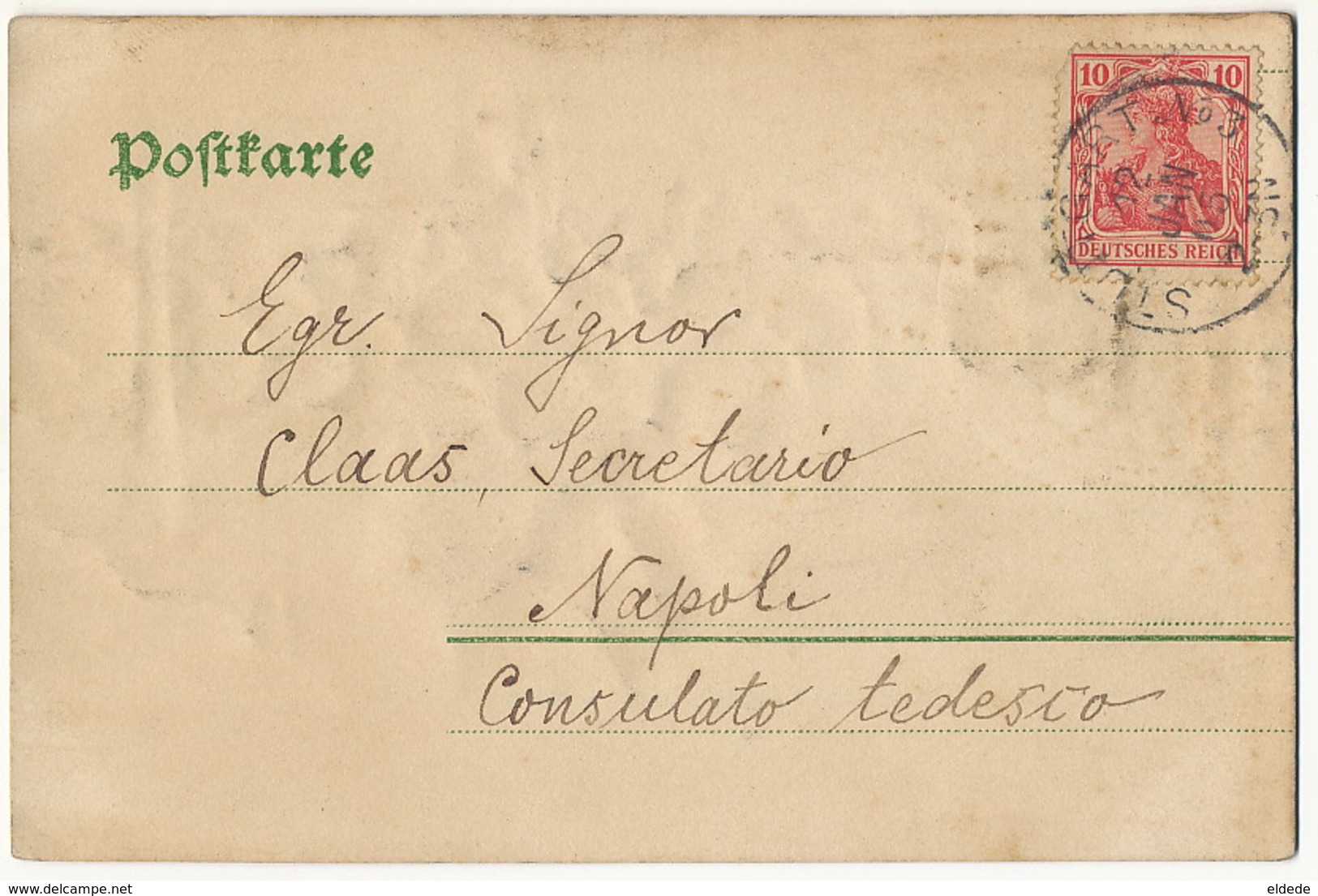 Stuttgart Embossed Card  Altes Schloss Mit Schlossplatz  To Consulate - Stuttgart