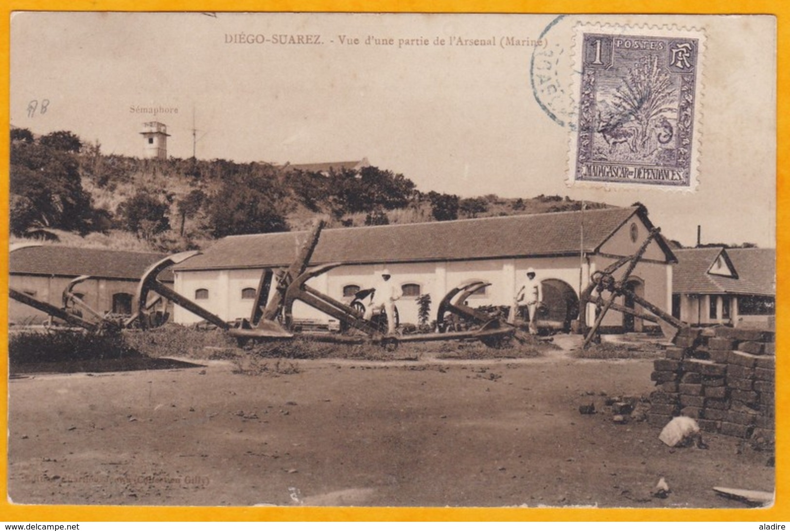 1907 - CP De Diego Suarez, Madagascar Vers Beaumont Sur Sarthe - Affrt 5 F Palmiers - Brieven En Documenten