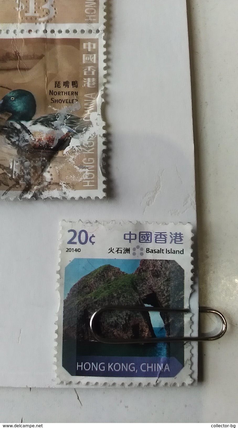 RARE PAIR 50$+13$+20C HONG KONG CHINA 2006-20014 USED TRAVEL BIG PARCEL RRR NORTH SHOVELER BASALT ISLAND STAMP TIMBRE - Used Stamps