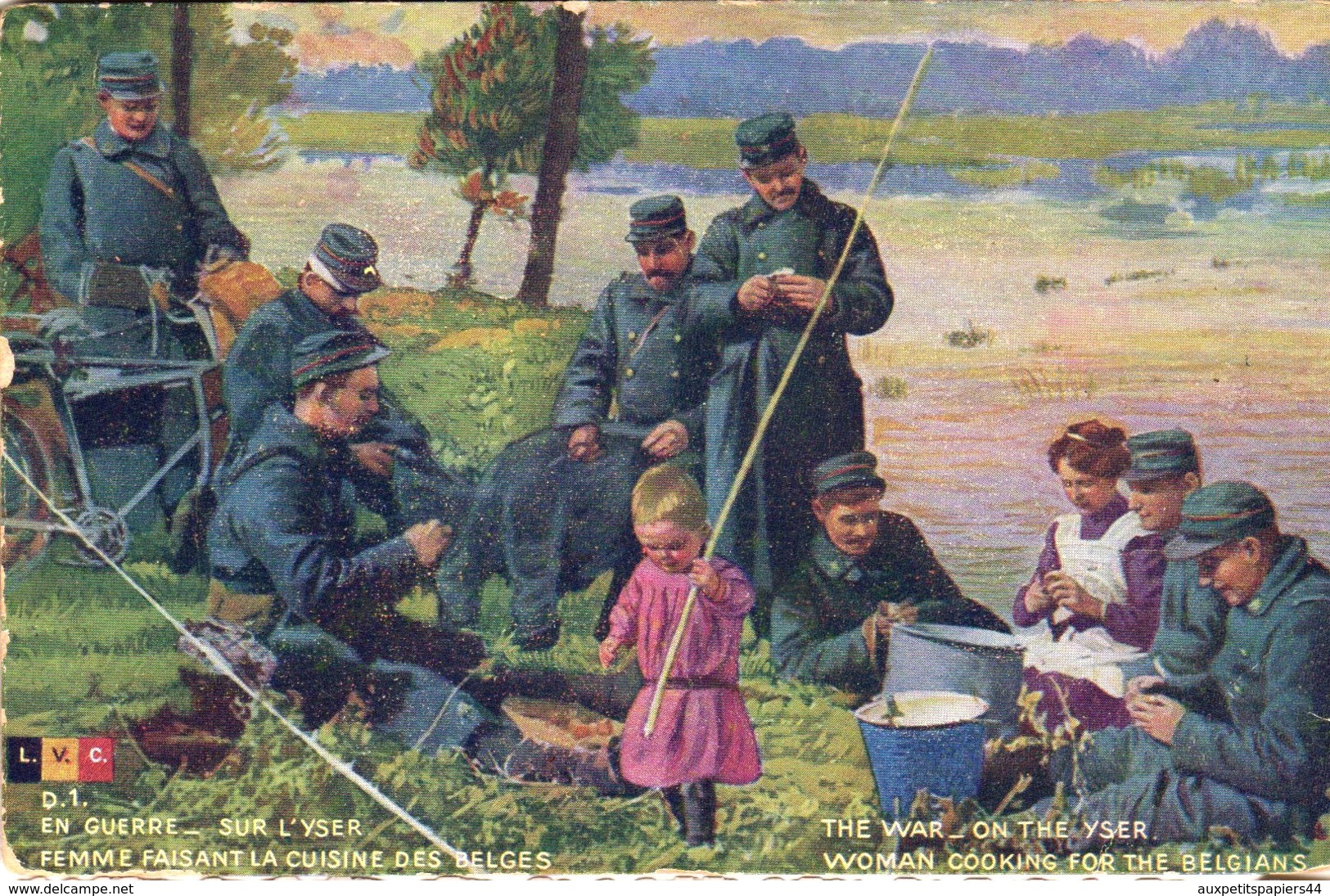 CPA EN GUERRE - SUR L'YSER. Femme Faisant La Cuisine Des Belges - The War - On The Yser. Woman Cooking For The Belgians - War 1914-18