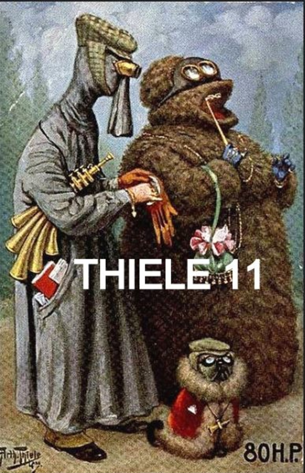 Carte Humoristique Allemande  Periode 1914 1918 ,tirage De Qualite Superieur Apres Restauration Arthur Thiele - Thiele, Arthur