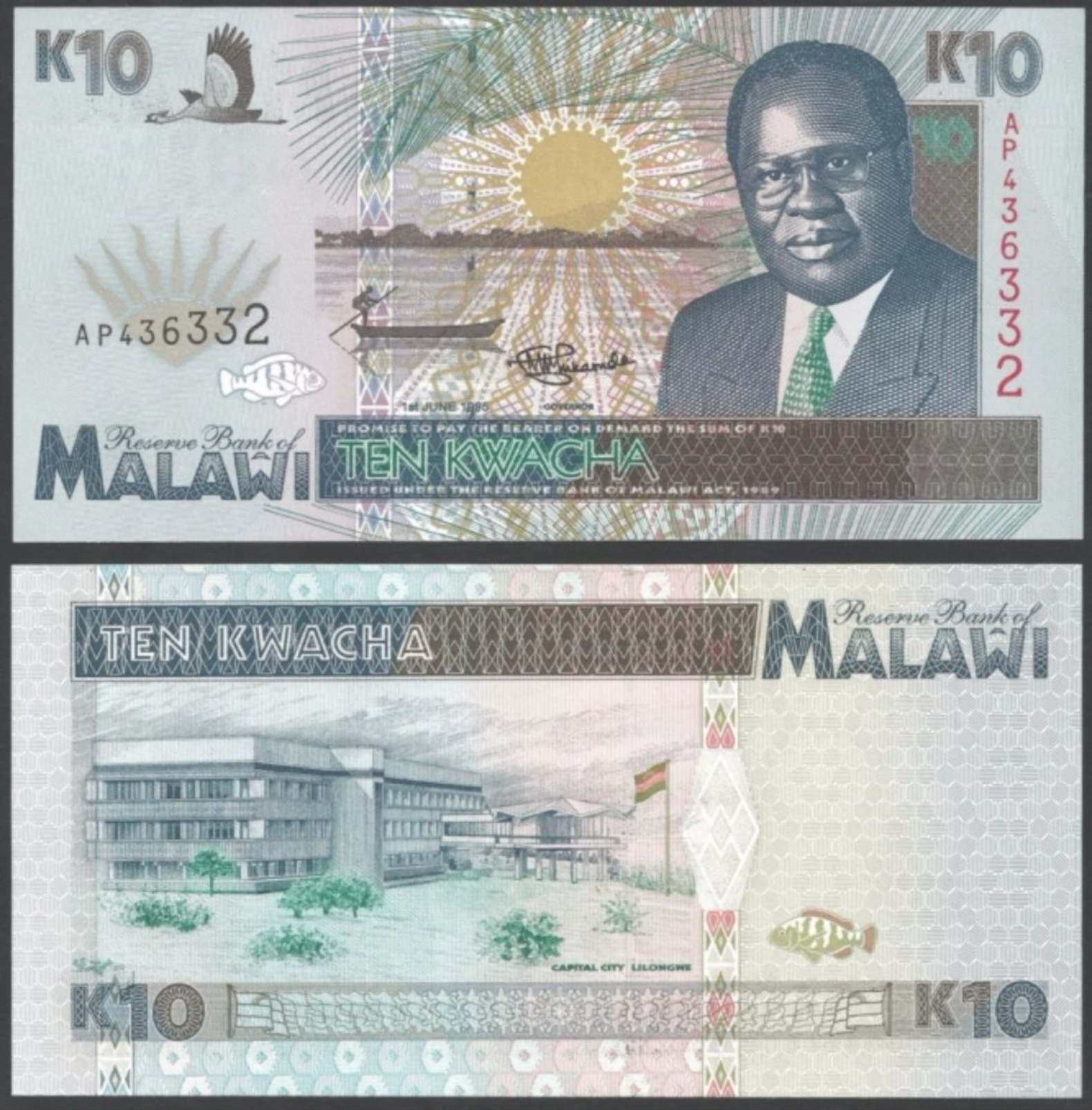 Malawi 10 KWACHA 1995 P 31 UNC - Malawi