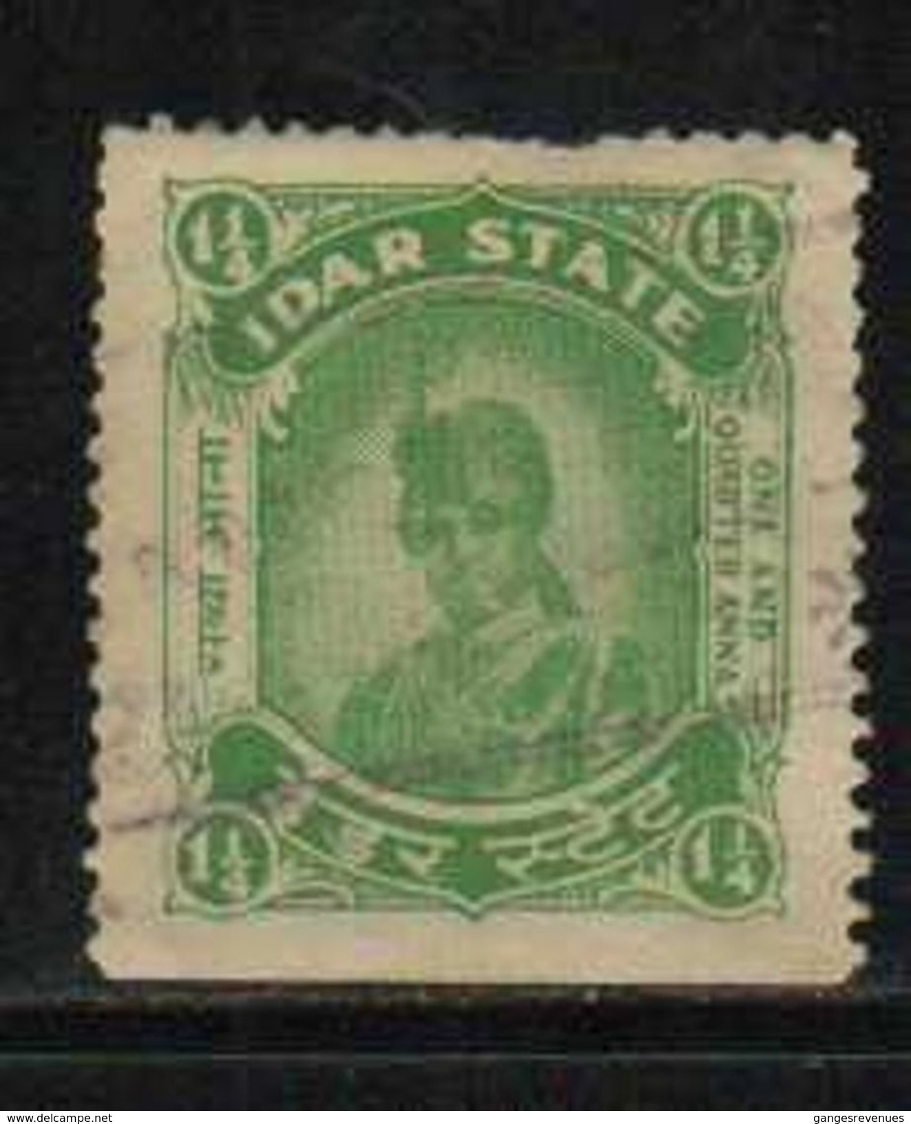 IDAR STATE  1A  Revenue   Type 21   #  98322  India  Inde  Indien Revenue Fiscaux - Idar