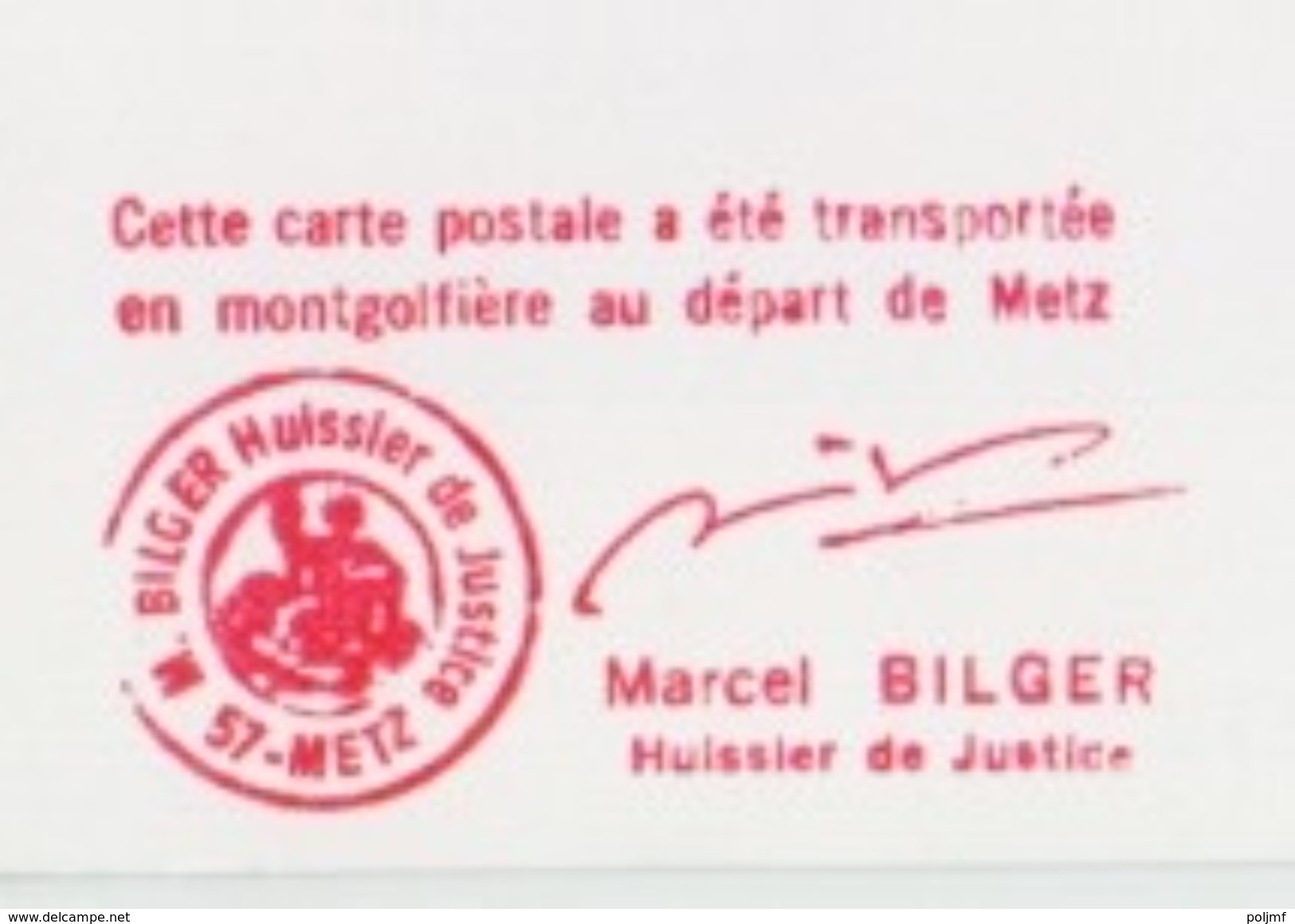 Aérostation, 10° Challenge Pilâtre De Rozier, 27 Août 92, Transporté Par Montgolfière, Cachet D'huissier - Storia Postale