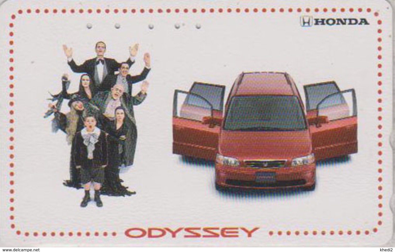 Télécarte JAPON / 110-016 - CINEMA - ADDAMS FAMILY & Voiture HONDA CLIO CAR / ODYSSEY - Movie JAPAN Phonecard - 8596 - Voitures