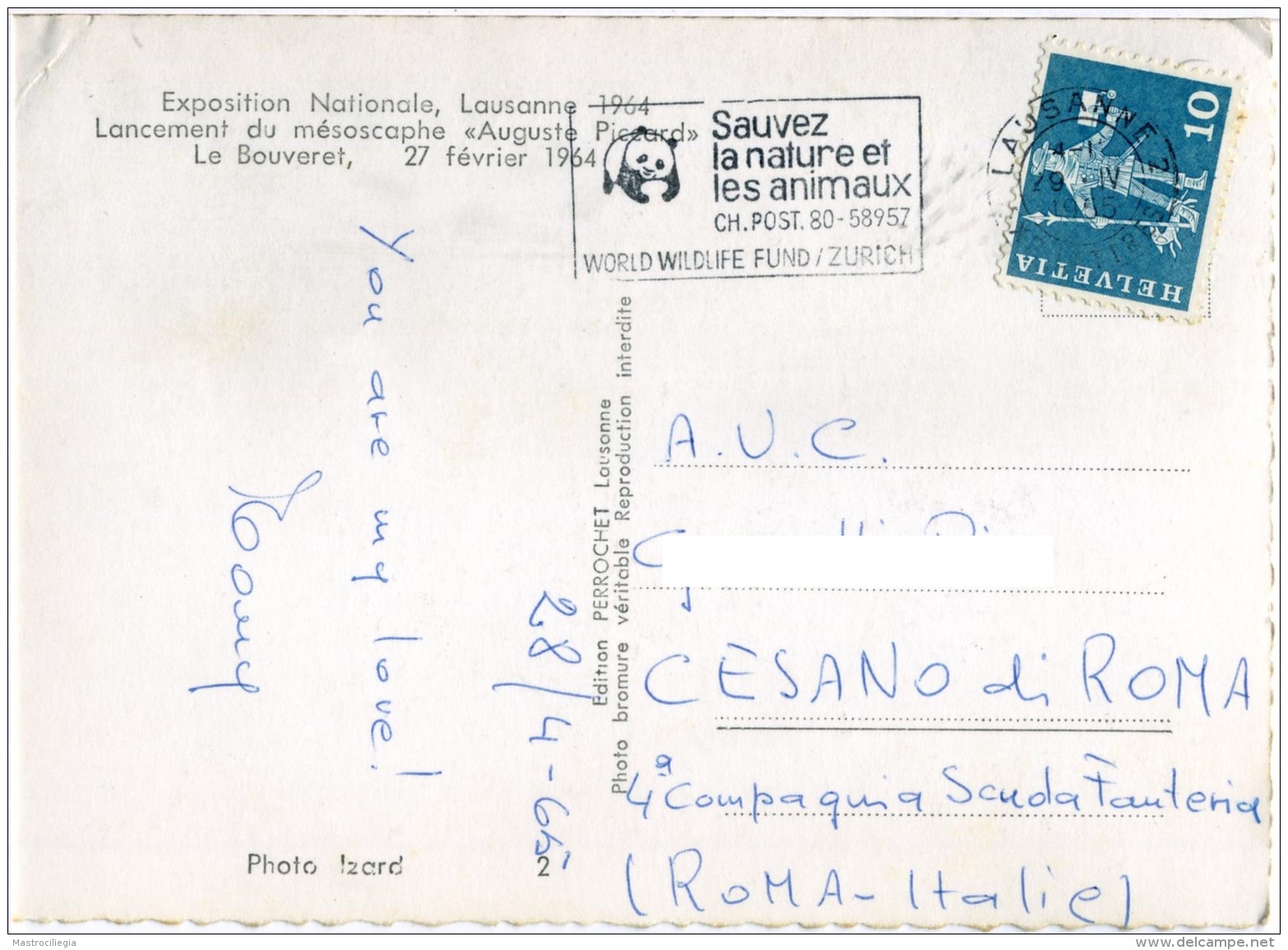 SVIZZERA  SUISSE  VD  Exposition Nationale Lausanne 1964  Lancement Du Mésoscophe Auguste Piccard  Le Bouveret - Lausanne