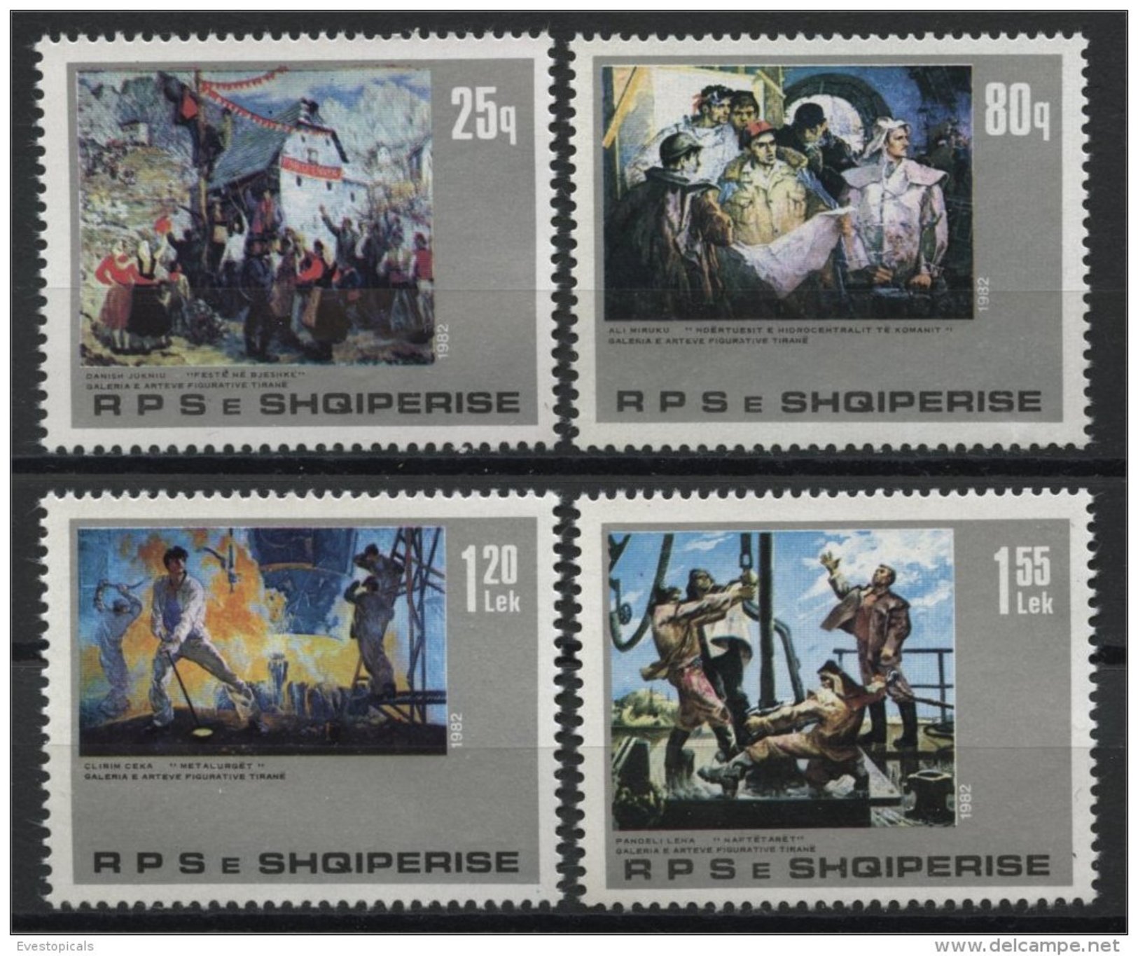 ALBANIA, PAINTINGS « INDUSTRIE AND CRAFT » 1982, NH SET - Albania