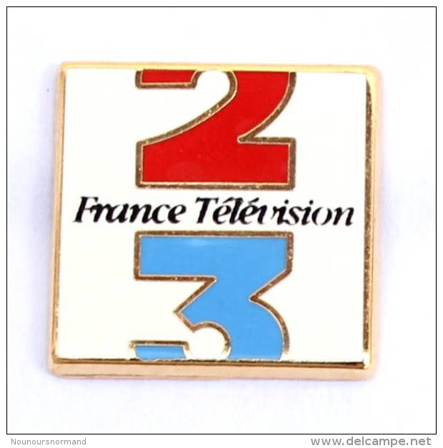 Pin's FRANCE TELEVISION - Logo FRANCE 2 - Logo FRANCE 3 - Zamac - Arthus Bertrand - G538 - Arthus Bertrand