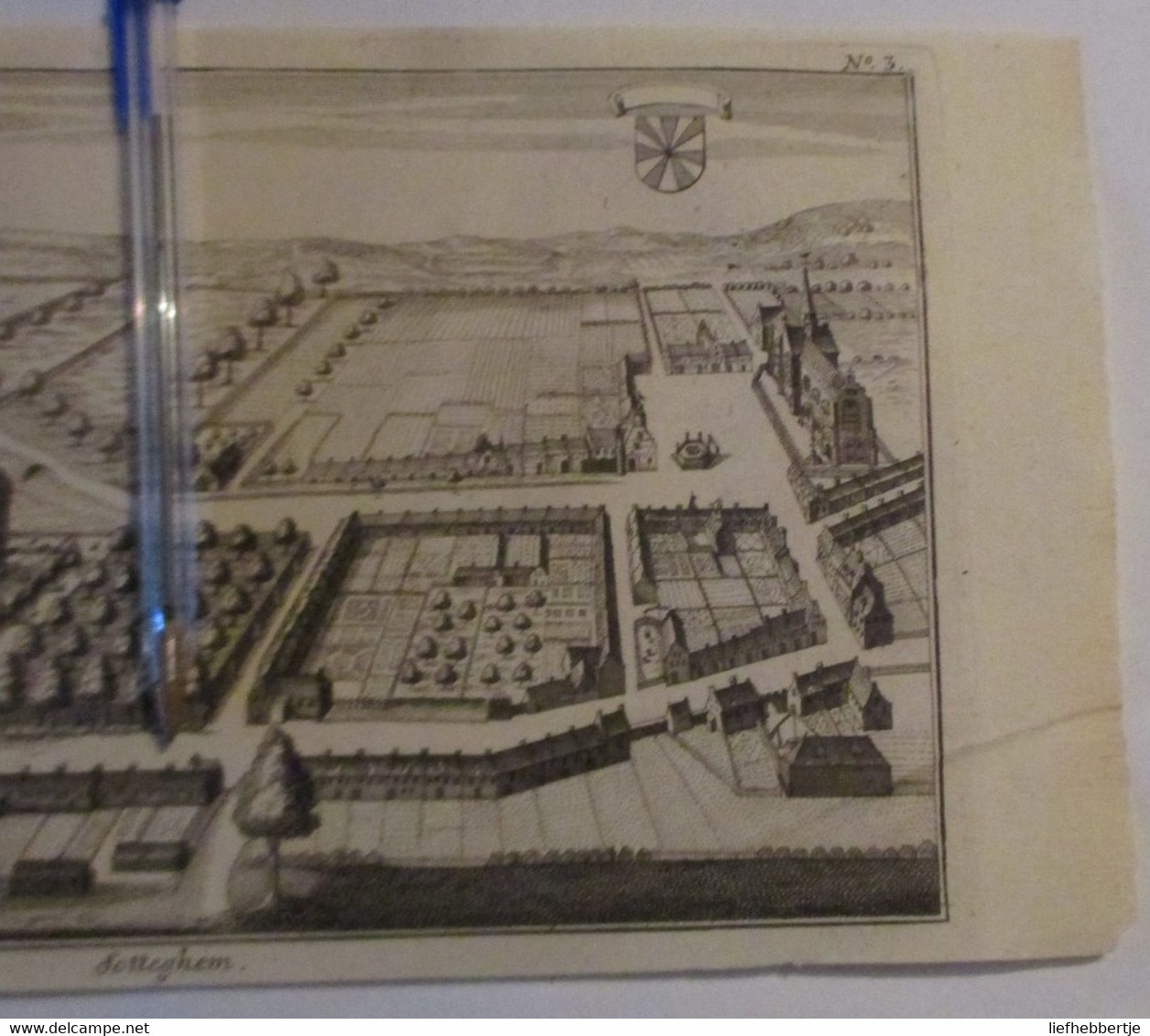 Zottegem : Oude Kaart Sanderus - 1735 - Cartes Topographiques