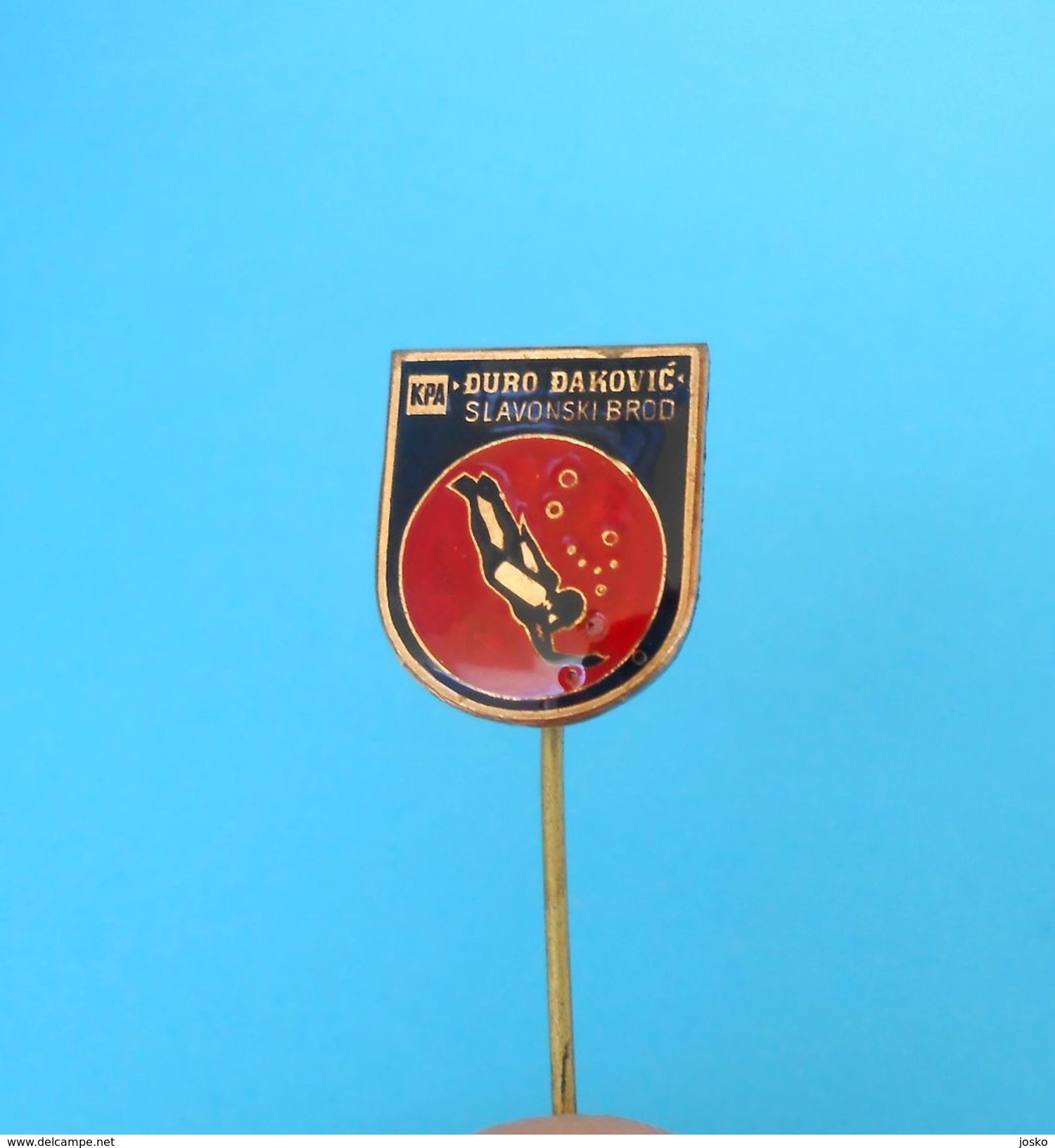 DIVING CLUB DAKOVIIC - Croatian Old Pin Badge Scuba Dive Diver Plongee Tauchen Immersione Duiken Anstecknadel Distintivo - Diving