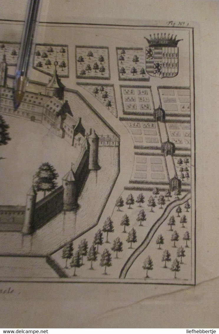 Pamele Bij Oudenaarde : Oude Kaart Sanderus - 1735 - Cartes Topographiques