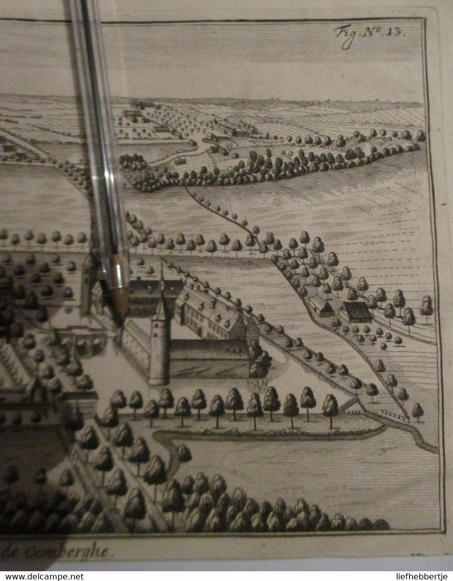 Oombergen Bij Zottegem : Oude Kaart Sanderus - 1735 - Cartes Topographiques