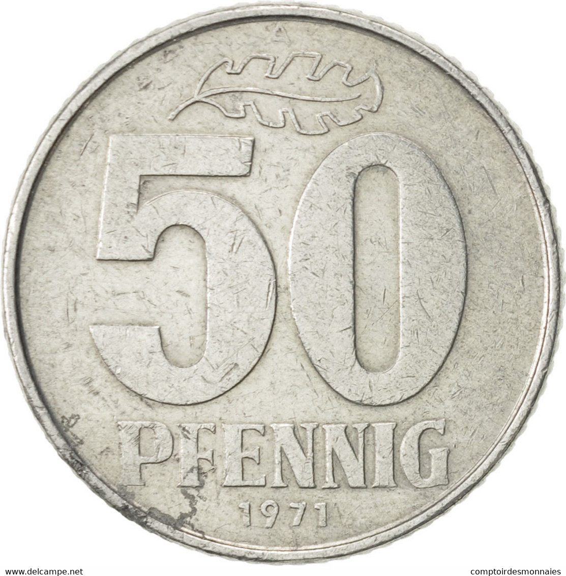 Monnaie, GERMAN-DEMOCRATIC REPUBLIC, 50 Pfennig, 1971, Berlin, TTB+, Aluminium - 50 Pfennig