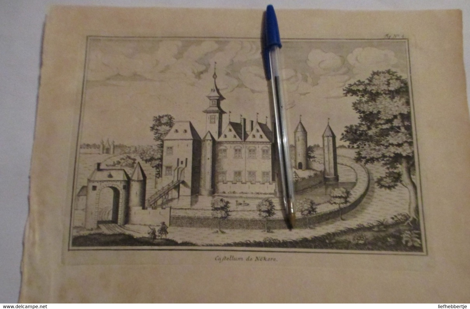 Nokere Bij Kruishoutem : Oude Kaart Sanderus - 1735 - Cartes Topographiques