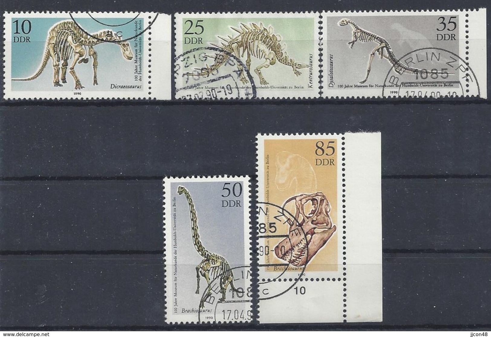 Germany (DDR) 1990 100 Jahre Museum Fur Naturkunde (o) Mi.3324-3328 - Used Stamps