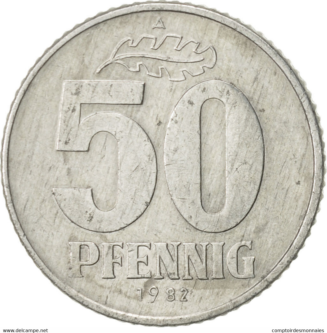 Monnaie, GERMAN-DEMOCRATIC REPUBLIC, 50 Pfennig, 1982, Berlin, TTB+, Aluminium - 50 Pfennig
