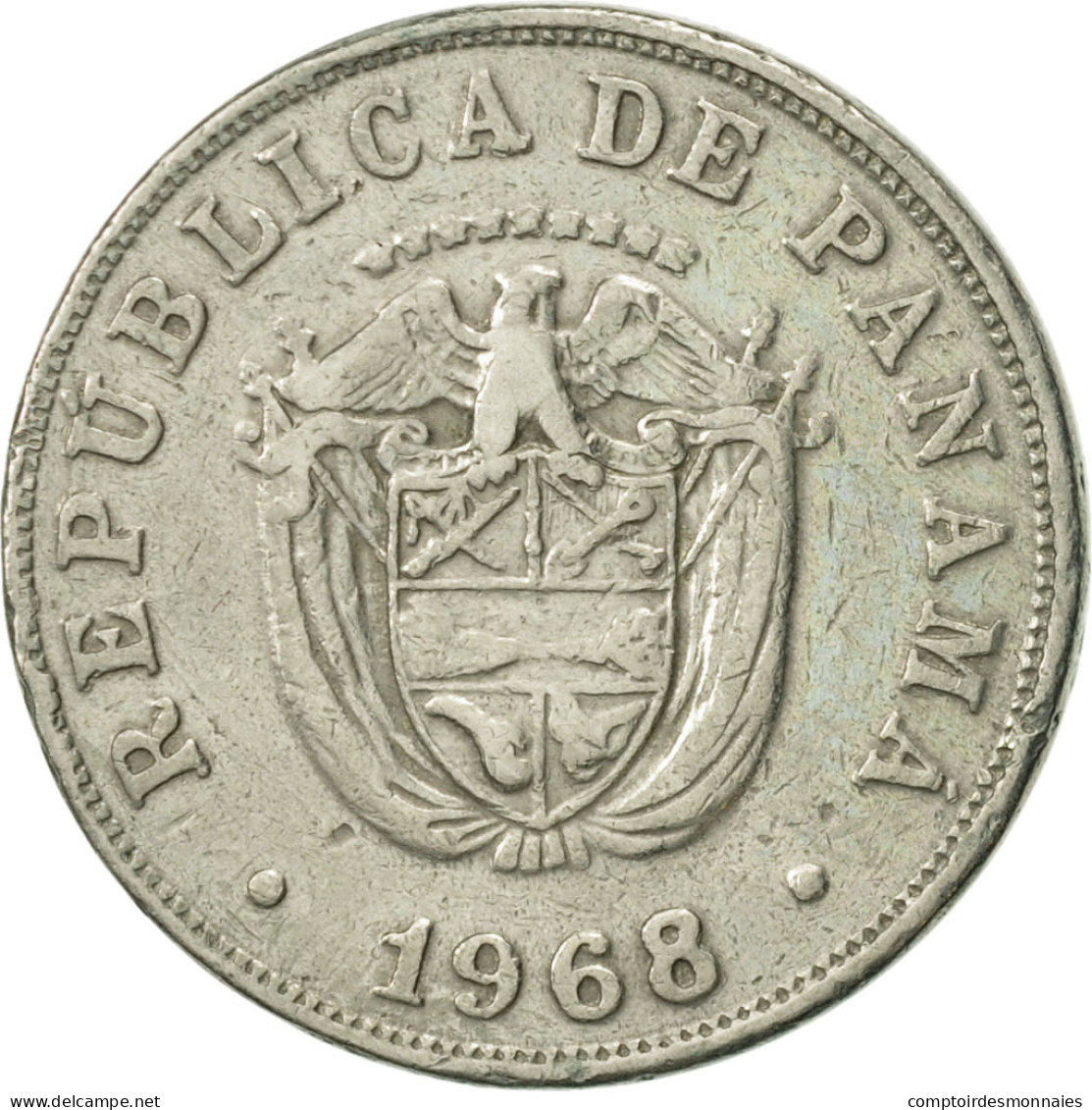 Monnaie, Panama, 5 Centesimos, 1968, TTB, Copper-nickel, KM:23.2 - Panama