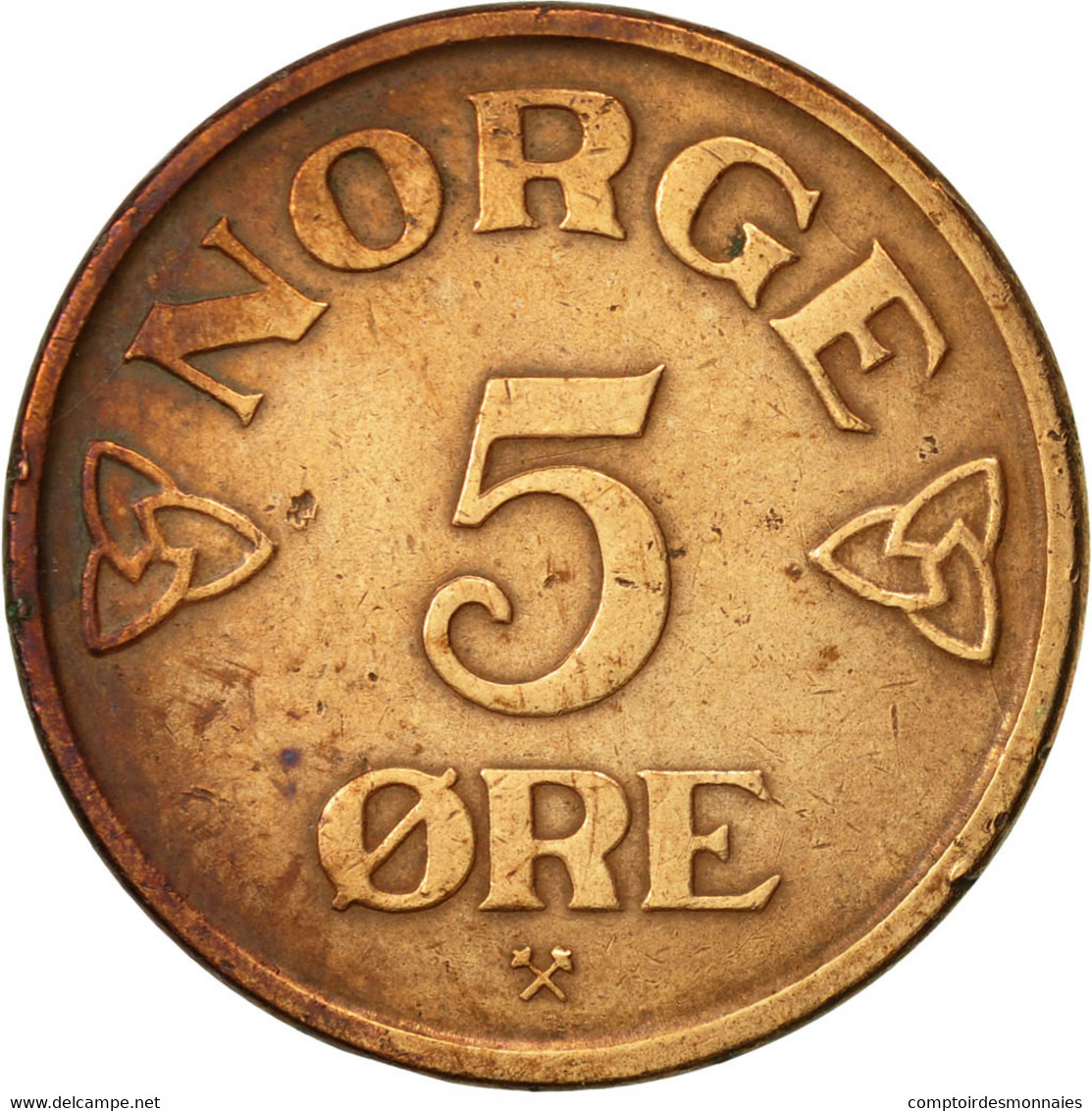 Monnaie, Norvège, Haakon VII, 5 Öre, 1954, TTB, Bronze, KM:400 - Norvège