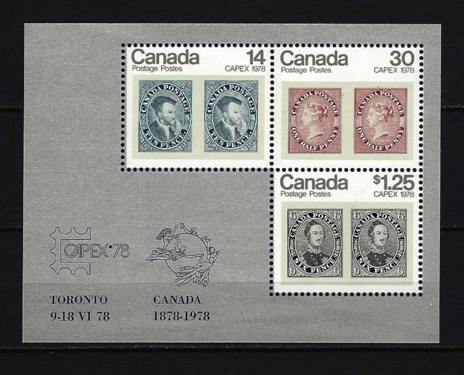 KANADA - Mi-Nr. Block 1 Internationale Briefmarkenausstellung CAPEX '78, Toronto Postfrisch - Blocks & Kleinbögen