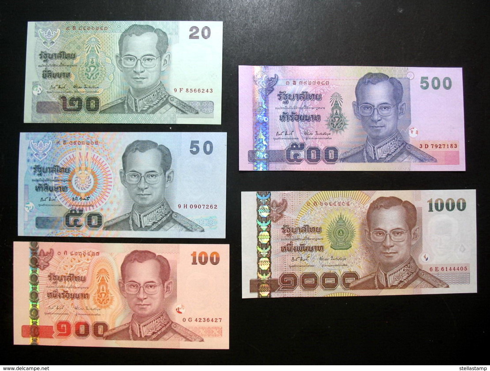 Thailand Banknote 20-50-100-500-1000 Baht Series 15 UNC - Thailand