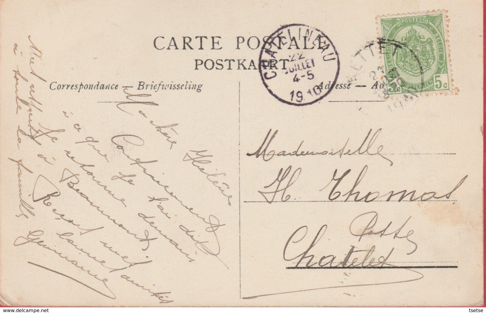 Mettet - Route De Devant-les-Bois - 1910 ( Voir Verso ) - Mettet