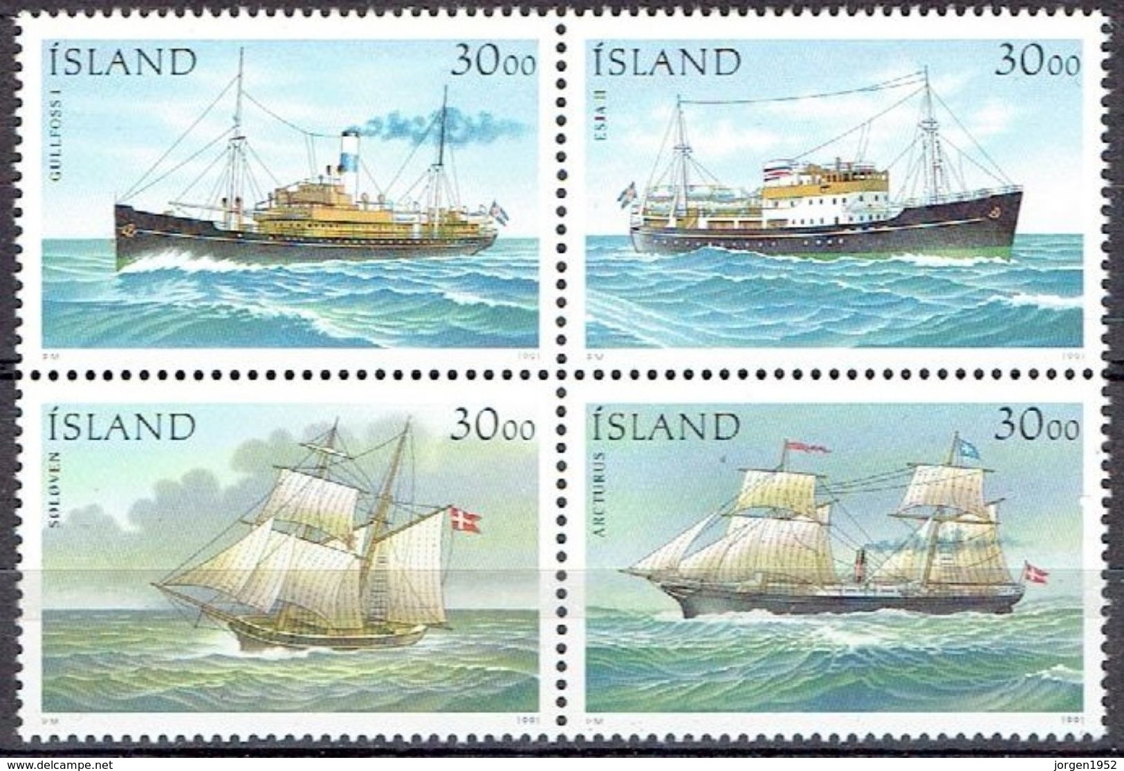 ICELAND # FROM 1991 STAMPWORLD 754-757** - Neufs