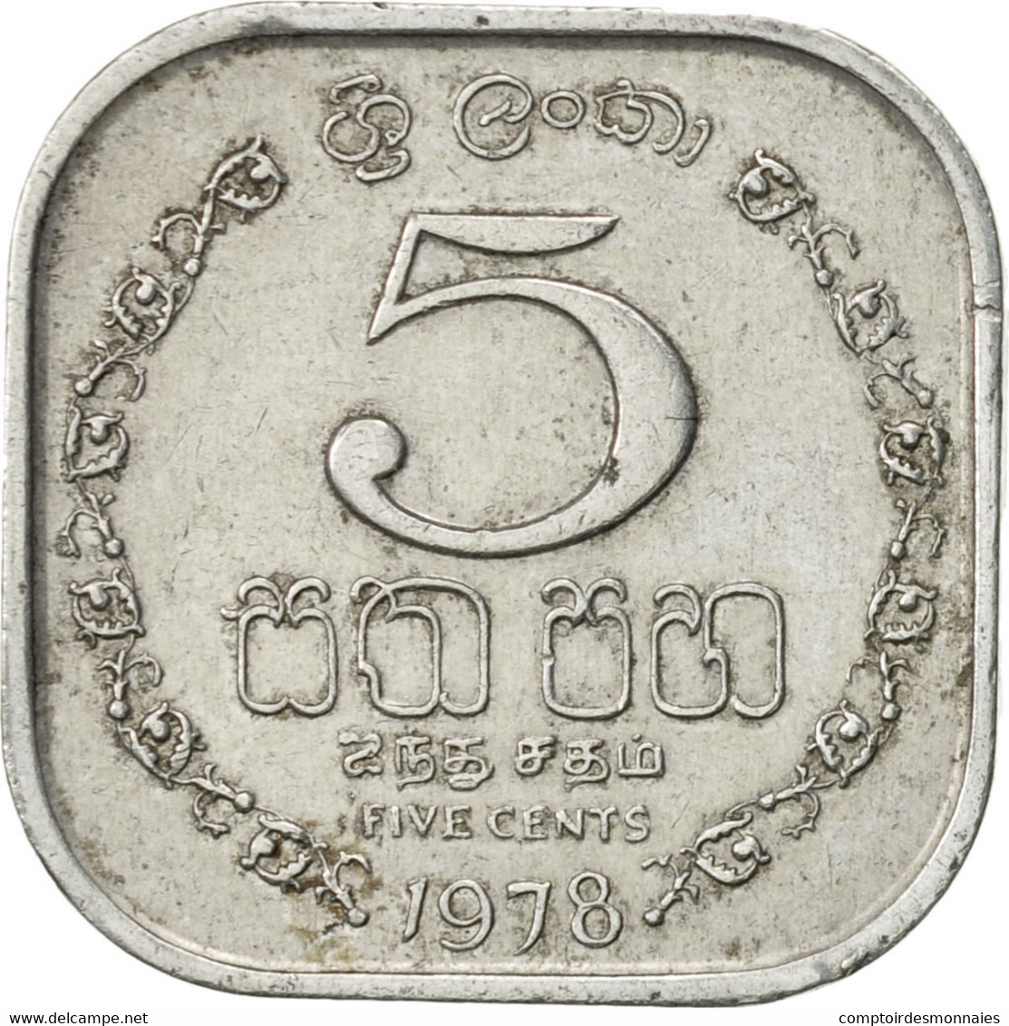 Monnaie, Sri Lanka, 5 Cents, 1978, TTB+, Aluminium, KM:139a - Sri Lanka