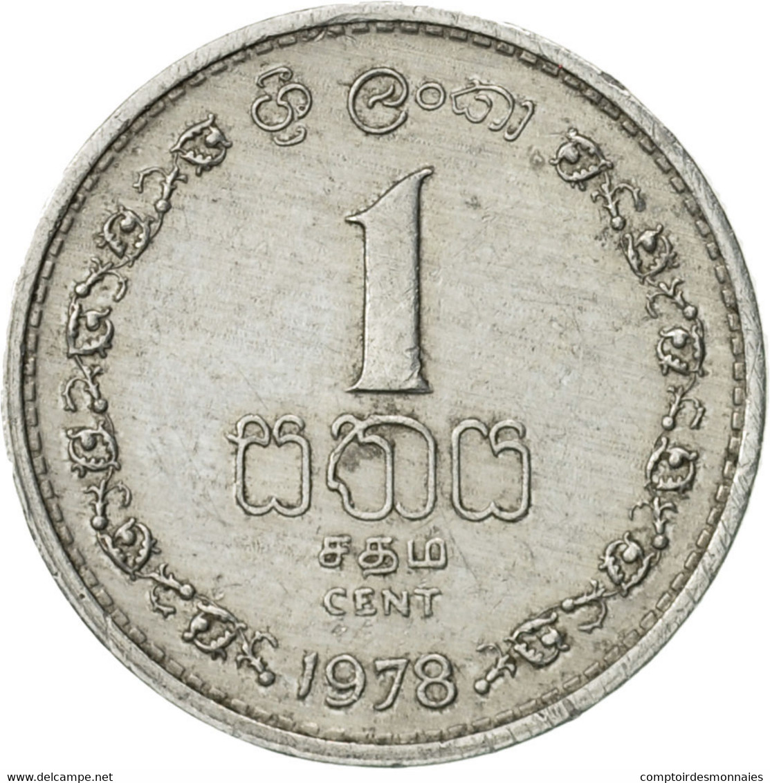 Monnaie, Sri Lanka, Cent, 1978, TTB+, Aluminium, KM:137 - Sri Lanka