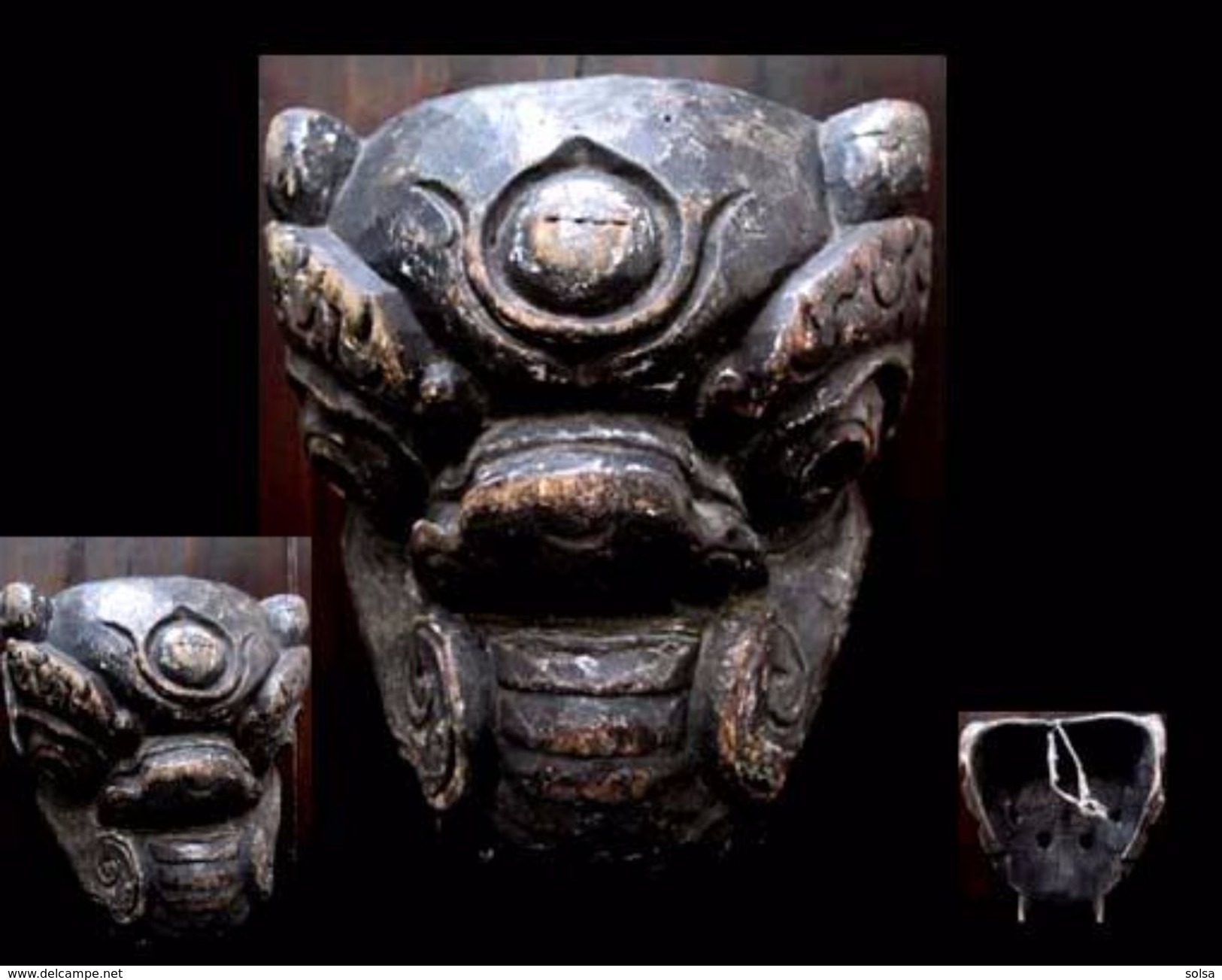 - Rare Masque De GONPO Himalayen / Very Difficult To Find Old Himalayan GONPO Mask - Art Asiatique