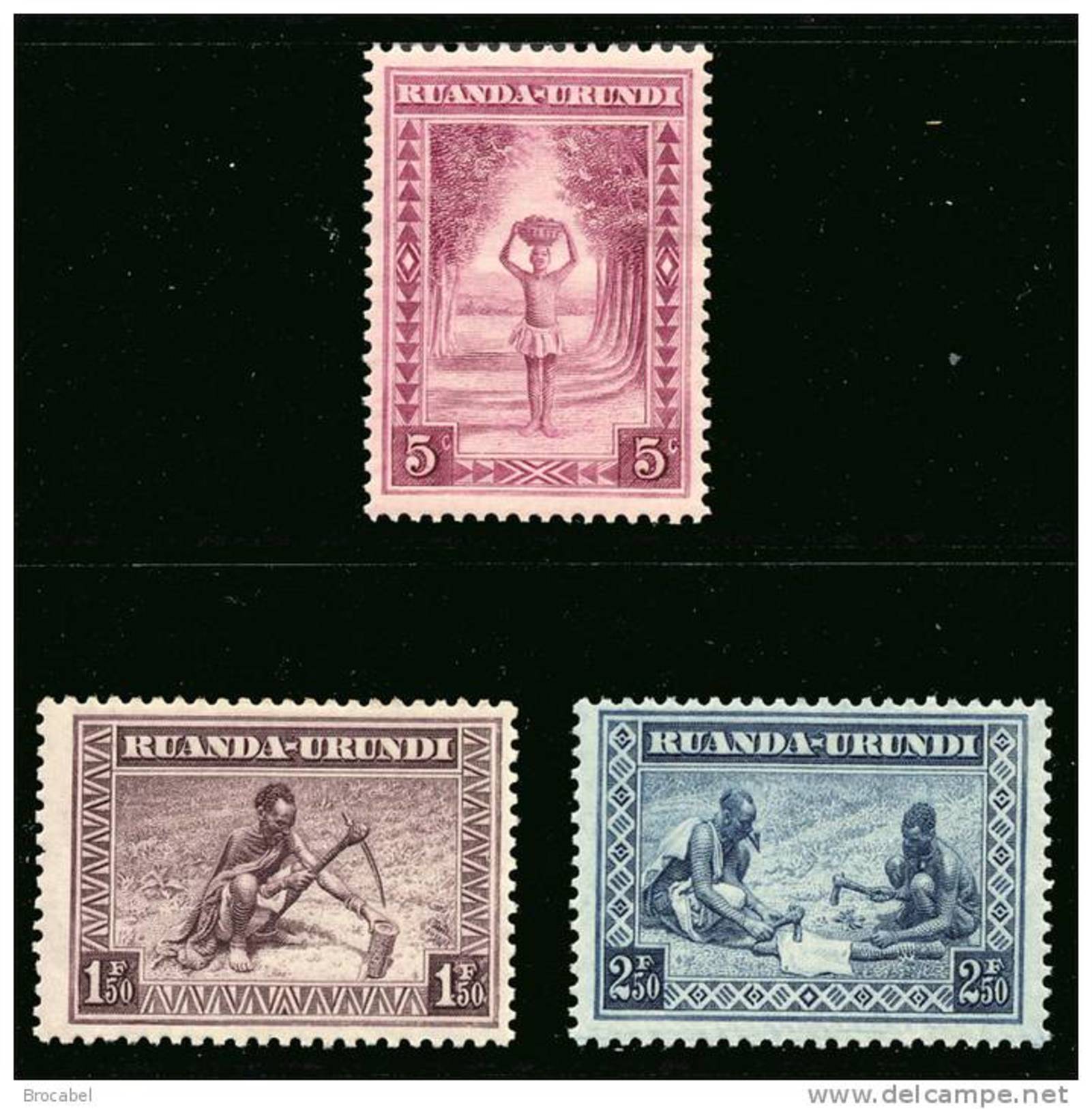 Ruanda 0111/113* - Types Indigènes Et Paysages  -H- - Unused Stamps