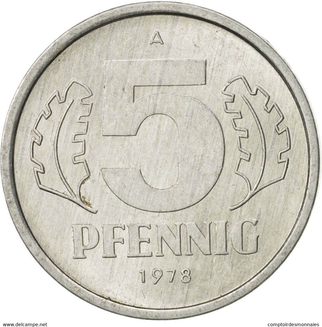 Monnaie, GERMAN-DEMOCRATIC REPUBLIC, 5 Pfennig, 1978, Berlin, TTB+, Aluminium - 5 Pfennig