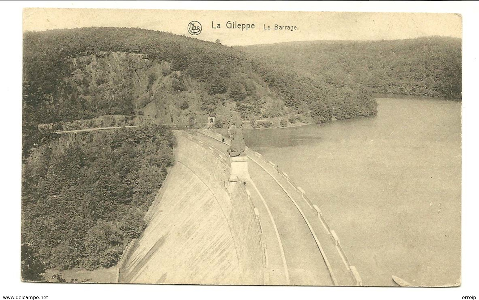 La Gileppe Le Barrage Dos Vacances 1928 Festivités Du Cinquantenaire - Gileppe (Stuwdam)