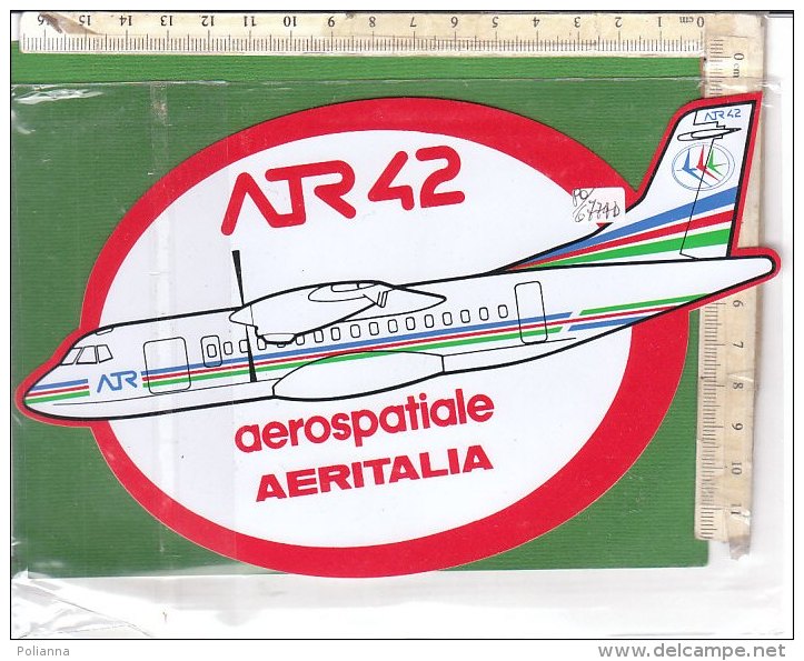 PO6774D# ADESIVO STICKER AVIAZIONE - AEROSPATIALE AERITALIA ATR 42  - AEREI - Adesivi