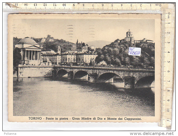 PO6865D# TORINO - PONTE IN PIETRA - GRAN MADRE DI DIO E MONTE DEI CAPPUCCINI  VG 1939 - Ponts