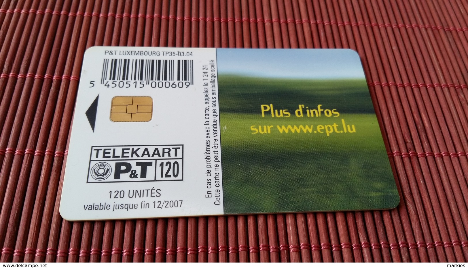 TP 35 Phonecard Luxemburg 120 Units Used  Rare - Luxemburg