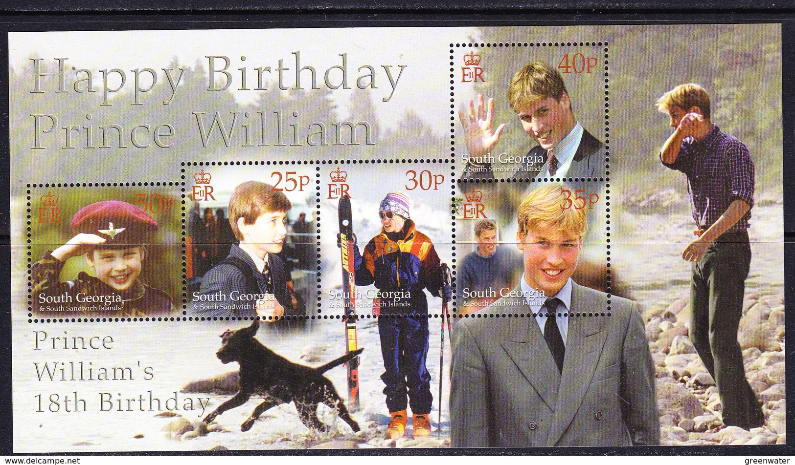 South Georgia 2000 Prince William´s 18th Birthday M/s ** Mnh (36422) - Zuid-Georgia