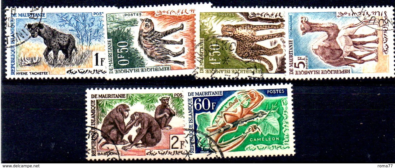 EDY 648 - MAURITANIA , Sei Valori Usati . FAUNA - Mauritania (1960-...)