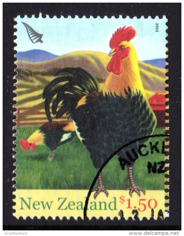 New Zealand 2005 Farmyard Animals $1.50 Rooster Used - - Used Stamps