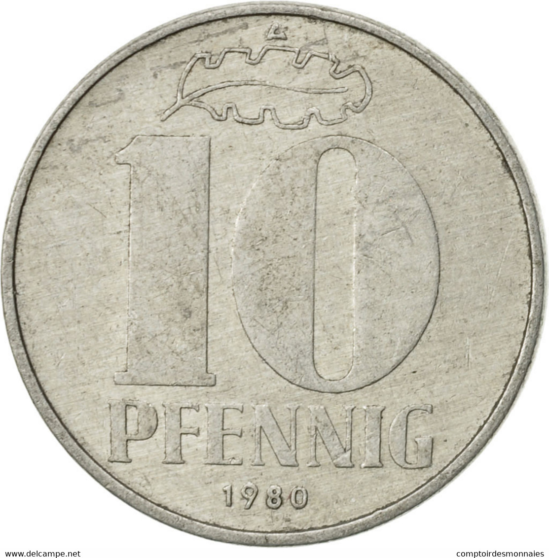 Monnaie, GERMAN-DEMOCRATIC REPUBLIC, 10 Pfennig, 1980, Berlin, TTB, Aluminium - 10 Pfennig