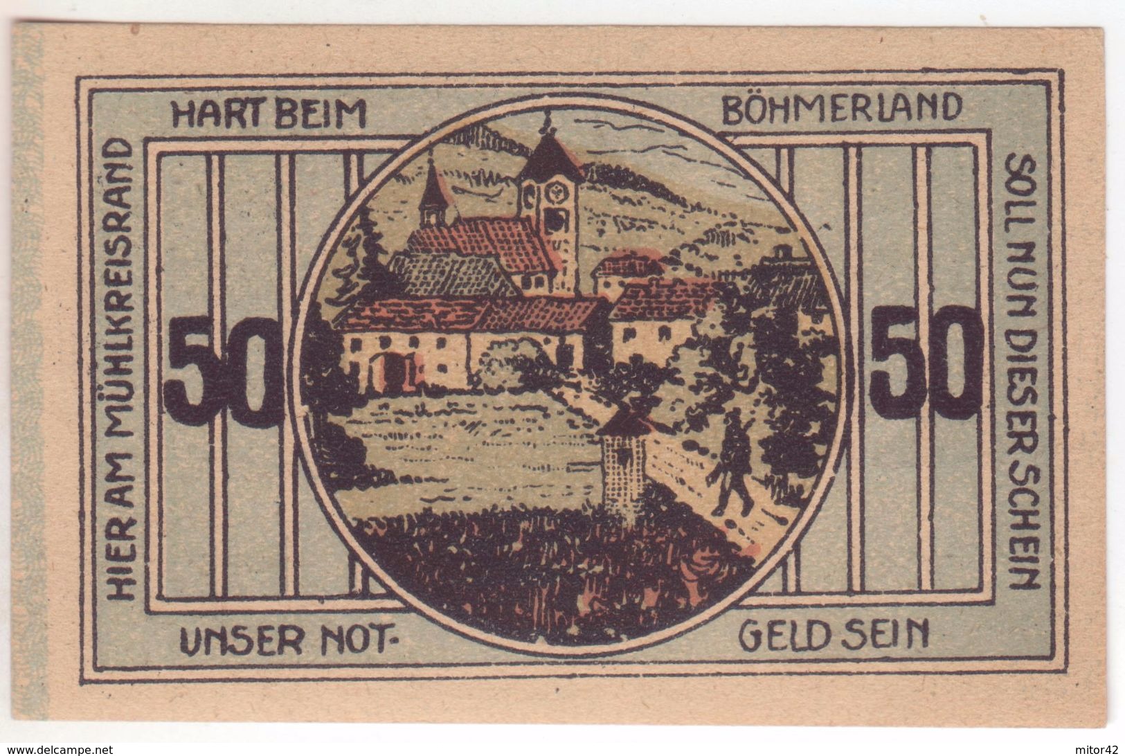 263-Banconote-Carta Moneta Di Emergenza-NOTGELD-Austria-Osterraich-Emergency Money-50 Heller-1920 - Austria