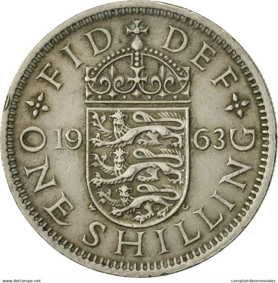 Monnaie, Grande-Bretagne, Elizabeth II, Shilling, 1963, TTB, Copper-nickel - I. 1 Shilling