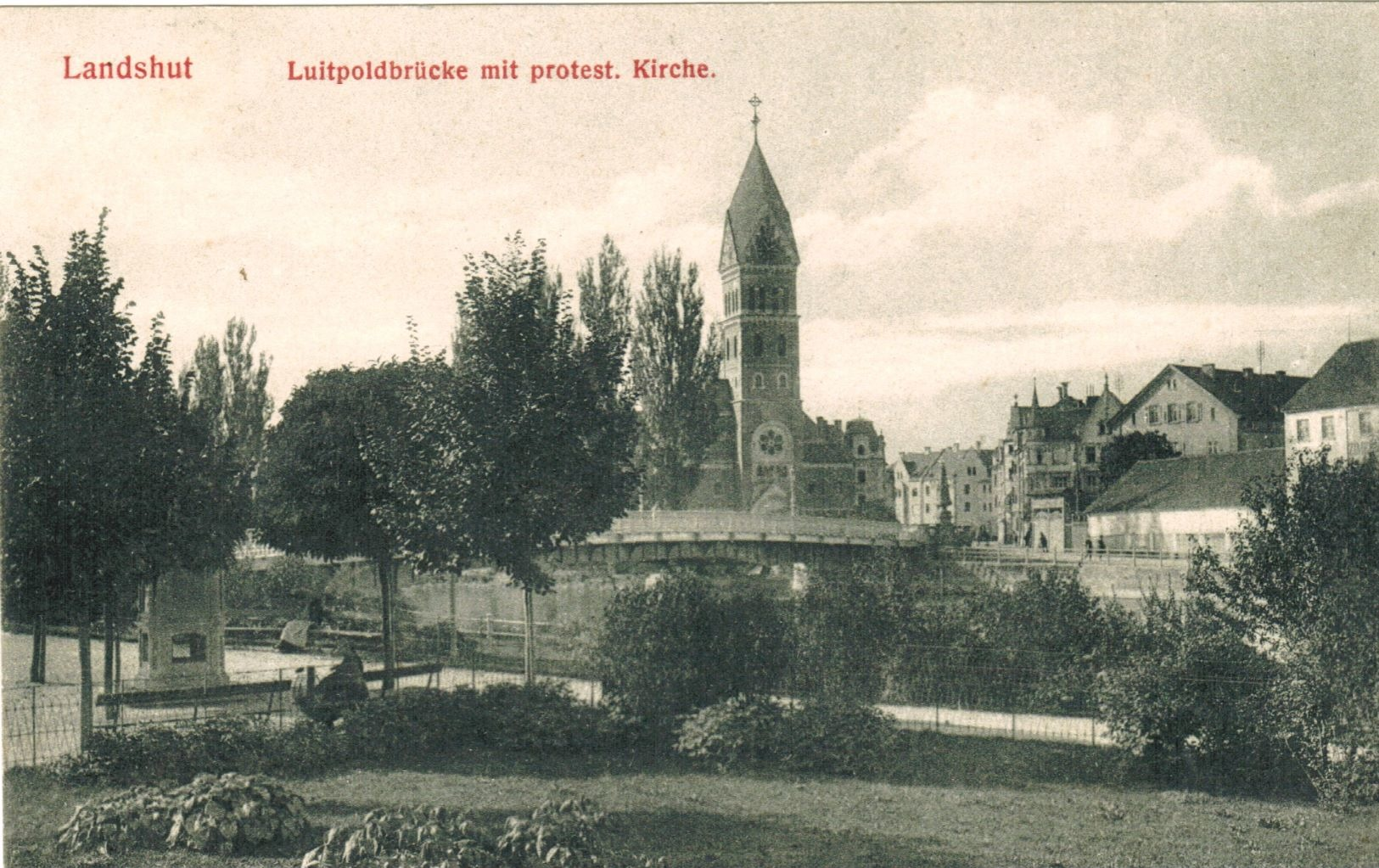 SW Ansichtskarte V. Landshut Gebraucht 1910 Mit EF Nr. 55 Bayern F. Fern.- Postkarte + Bahnpost - Landshut